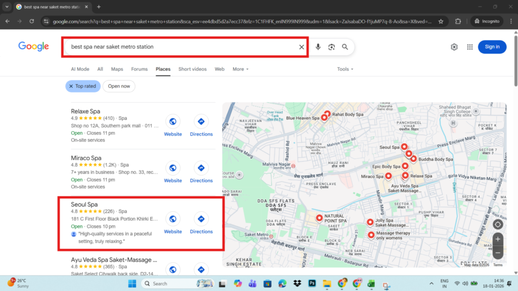 Local SEO Live Results